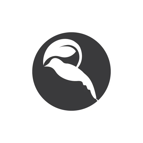 Einfache Vogel Logo Und Symbol Vektor Illustration Design — Stockvektor