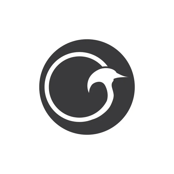Diseño Ilustración Simple Logotipo Pájaro Vector Símbolo — Vector de stock