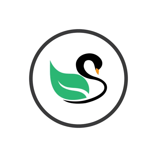 Κλασικό Λογότυπο Swan Και Σύμβολο Διάνυσμα Εικονογράφηση Σχεδιασμό — Διανυσματικό Αρχείο