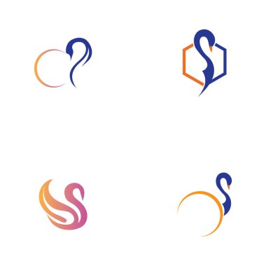 Kuğu logosu ve sembol resim çizimi tasarımı