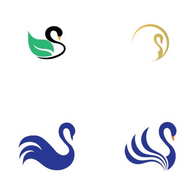 Kuğu logosu ve sembol resim çizimi tasarımı