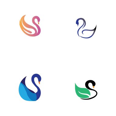 Kuğu logosu ve sembol resim çizimi tasarımı