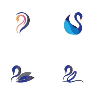 Kuğu logosu ve sembol resim çizimi tasarımı