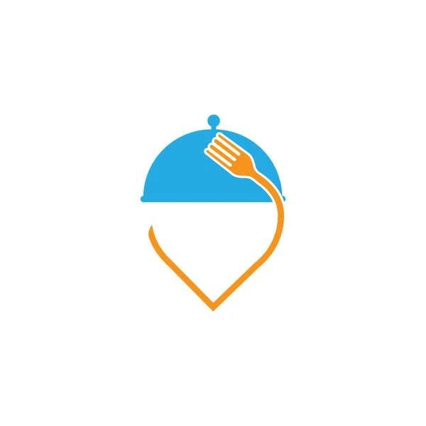 Food Point Logo Designs Concept Vector Restaurant Logo Designs Template — Archivo Imágenes Vectoriales