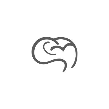 Sağlık Beyni vektör illüstrasyon şablon tasarımı