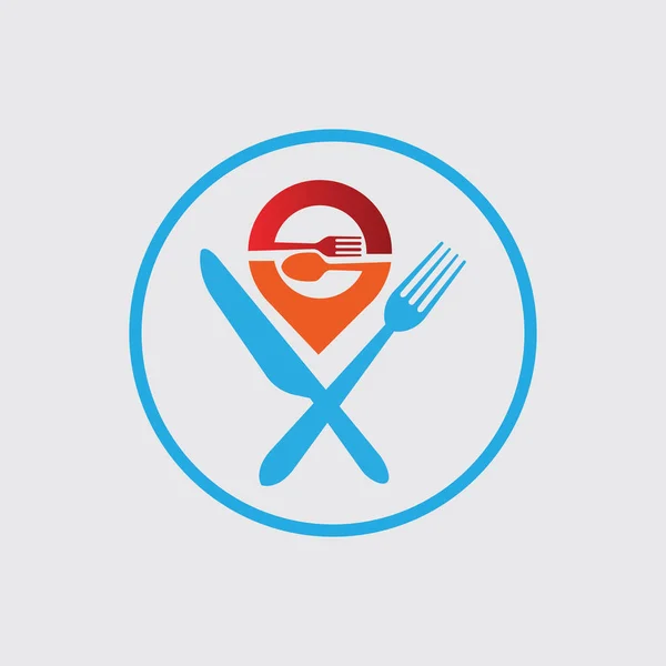Food Location Logo Images Illustration Design — Stockový vektor