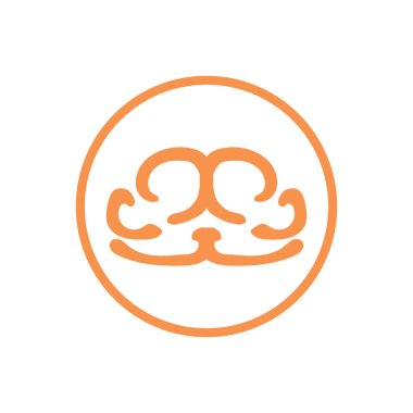 Beyin logosu vektör resimleme şablonu tasarımı