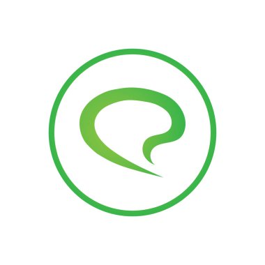 Beyin logosu vektör resimleme şablonu tasarımı