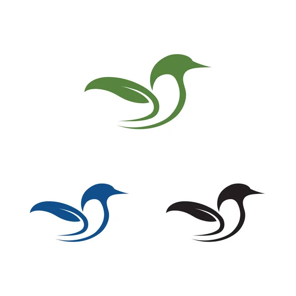 Eine Sammlung Schöner Und Charmanter Vogellogos Auf Weißem Hintergrund — Stockvektor