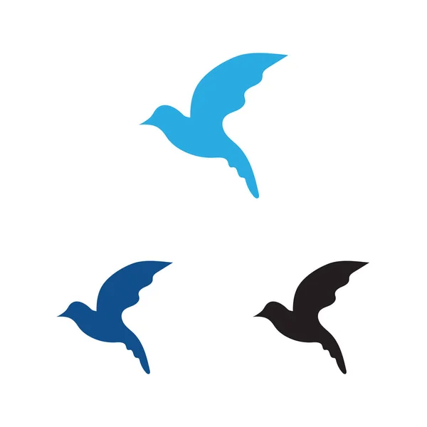 Eine Sammlung Schöner Und Charmanter Vogellogos Auf Weißem Hintergrund — Stockvektor