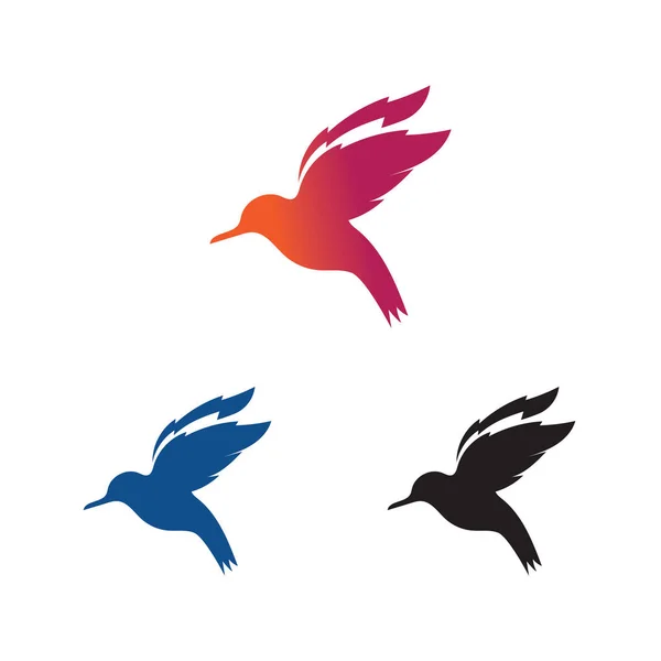 Kolekce Krásných Okouzlujících Ptačích Log Bílém Pozadí — Stockový vektor