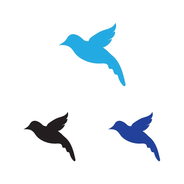 Een Verzameling Mooie Charmante Vogellogo Een Witte Achtergrond — Stockvector