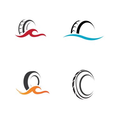 Lastik Logosu ve sembol Şablonu Vektör ResmiName