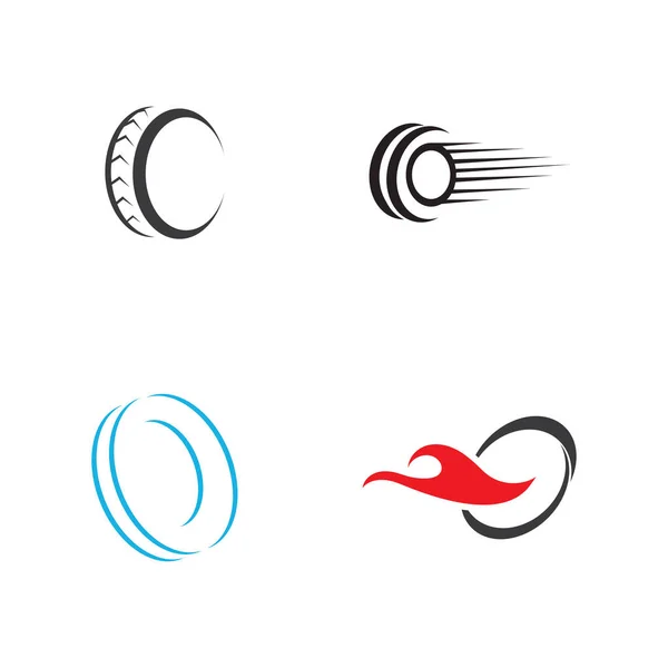 Set Tire Logo Symbol Template Stock Vector Image — Stock Vector