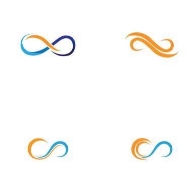 Sonsuzluk Tasarımı Vektör Simgesi Logo şablon tasarımı seti