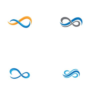Sonsuzluk Tasarımı Vektör Simgesi Logo şablon tasarımı seti
