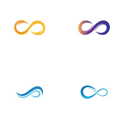Sonsuzluk Tasarımı Vektör Simgesi Logo şablon tasarımı seti