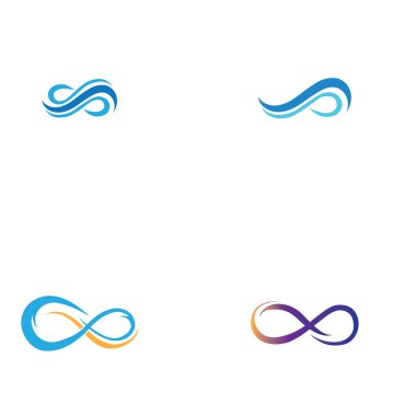Sonsuzluk Tasarımı Vektör Simgesi Logo şablon tasarımı seti