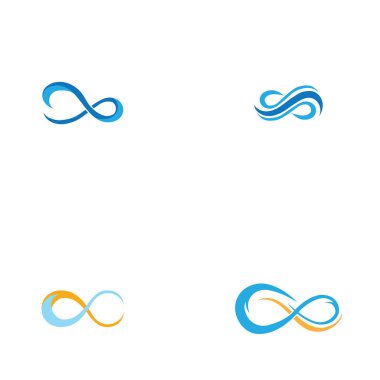 Sonsuzluk Tasarımı Vektör Simgesi Logo şablon tasarımı seti