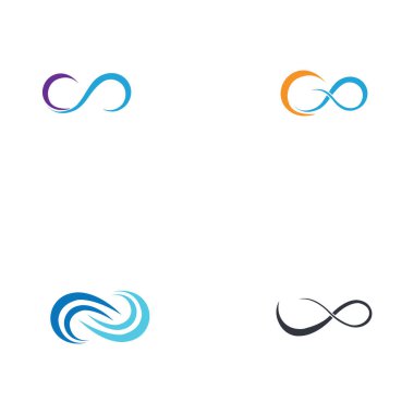 Sonsuzluk Tasarımı Vektör Simgesi Logo şablon tasarımı seti