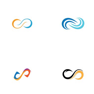 Sonsuzluk Tasarımı Vektör Simgesi Logo şablon tasarımı seti