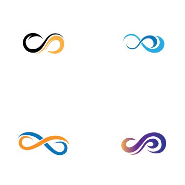 Sonsuzluk Tasarımı Vektör Simgesi Logo şablon tasarımı seti