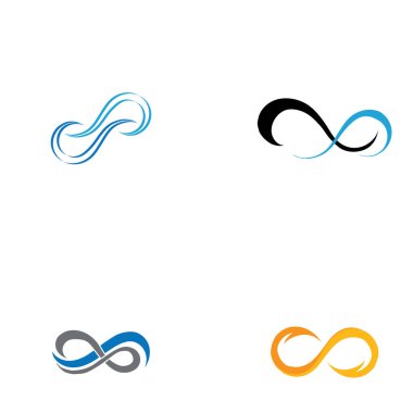Sonsuzluk Tasarımı Vektör Simgesi Logo şablon tasarımı seti