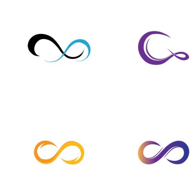 Sonsuzluk Tasarımı Vektör Simgesi Logo şablon tasarımı seti