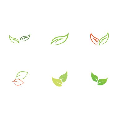 Yaprak logosu illüstrasyon vektörü ve çevre dostu kavram