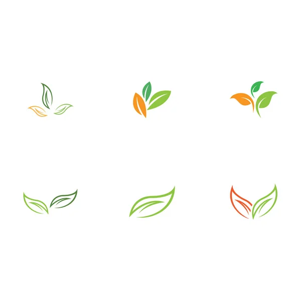 Vetor Ilustração Logotipo Folha Com Conceito Ecológico — Vetor de Stock