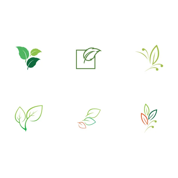 Logo Hoja Ilustración Vector Con Concepto Ecológico — Vector de stock