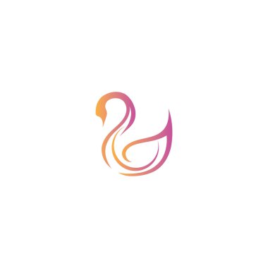 Kuğu logosu ve sembol resim çizimi tasarımı