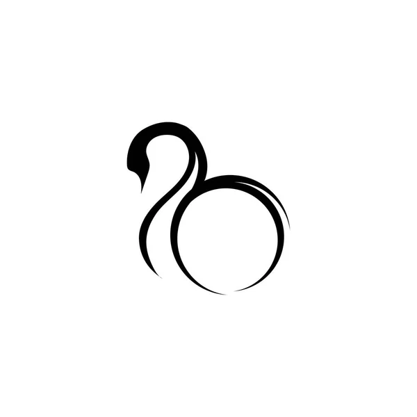 Logotipo Cisne Imágenes Símbolo Diseño Ilustración — Vector de stock