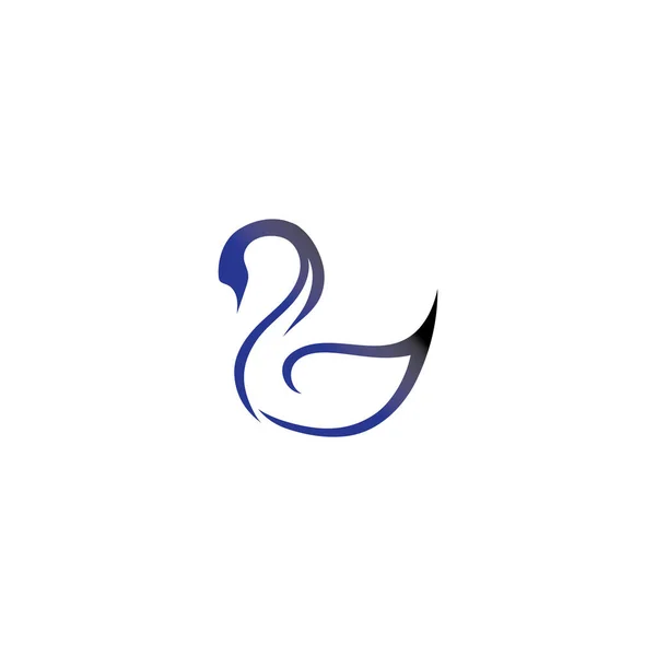 Logo Łabędzia Symbole Ilustracji Projektu — Wektor stockowy