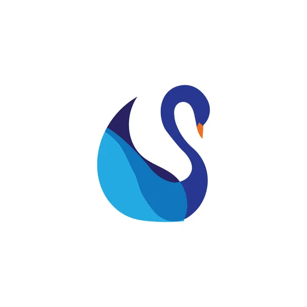 Σχεδιασμός Εικονογράφησης Λογότυπου Swan Και Εικόνων Συμβόλων — Διανυσματικό Αρχείο
