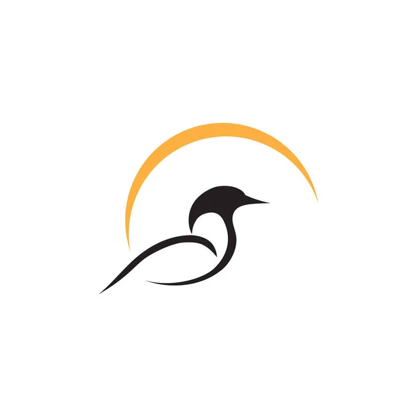 Pájaro Logo Imágenes Ilustración Diseño — Archivo Imágenes Vectoriales