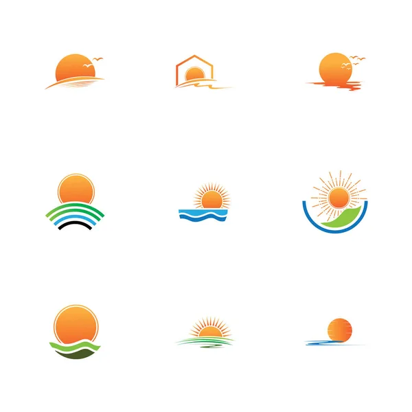Logo Sunrise Design Concept Moderne Logo Sunrise Propre Design Logo — Image vectorielle