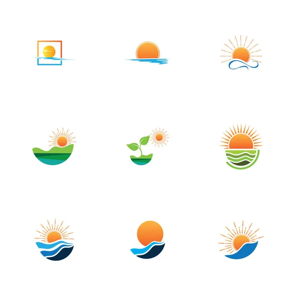 Logo Sunrise Design Concept Moderne Logo Sunrise Propre Design Logo — Image vectorielle