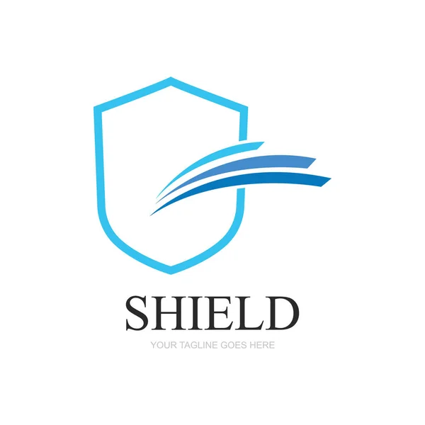 Шаблон Логотипу Щита Готовий Використання Захистити Піктограму Чорно Білому Кольорі Ліцензійні Стокові Вектори