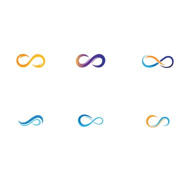 Sonsuzluk Tasarımı Vektör Simgesi Logo Şablon Tasarımı Koleksiyonu