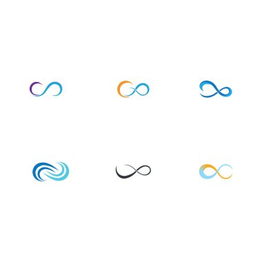 Sonsuzluk Tasarımı Vektör Simgesi Logo Şablon Tasarımı Koleksiyonu