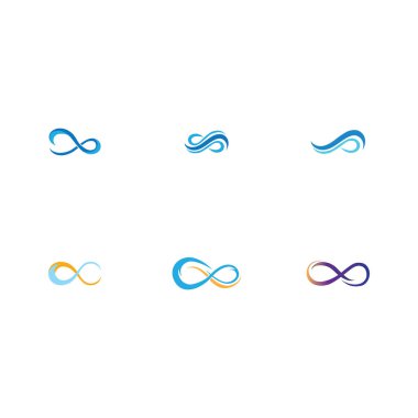 Sonsuzluk Tasarımı Vektör Simgesi Logo Şablon Tasarımı Koleksiyonu