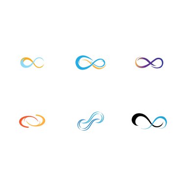 Sonsuzluk Tasarımı Vektör Simgesi Logo Şablon Tasarımı Koleksiyonu