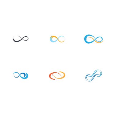 Sonsuzluk Tasarımı Vektör Simgesi Logo Şablon Tasarımı Koleksiyonu