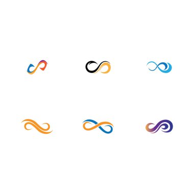 Sonsuzluk Tasarımı Vektör Simgesi Logo Şablon Tasarımı Koleksiyonu