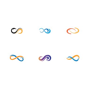 Sonsuzluk Tasarımı Vektör Simgesi Logo Şablon Tasarımı Koleksiyonu