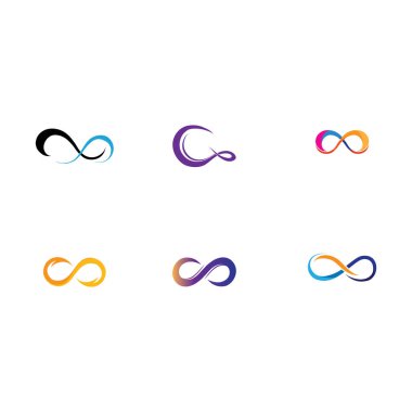 Sonsuzluk Tasarımı Vektör Simgesi Logo Şablon Tasarımı Koleksiyonu
