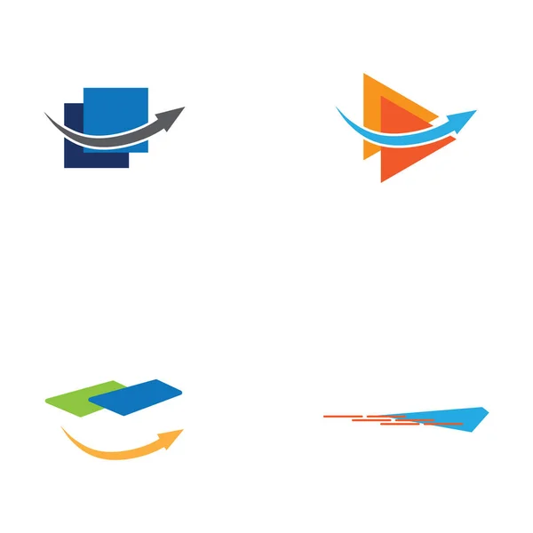 Дизайн Логотипа Решения Доставки Доставка Услуги Доставка Экспресс Логотип Дизайн — стоковый вектор
