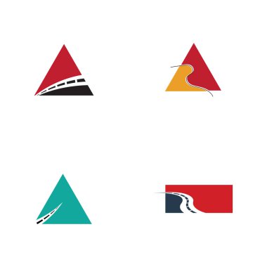 Otoyol otoyolu altyapı logosu ve sembolü seti