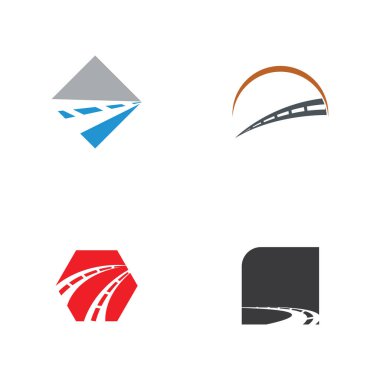 Otoyol otoyolu altyapı logosu ve sembolü seti